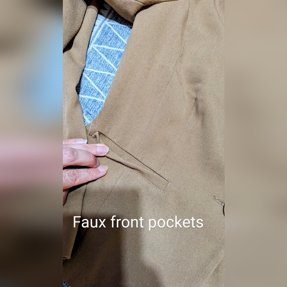 Chado, size Med ladies tan/tobacco colour crop blazer, EUC - Picture 2 of 13